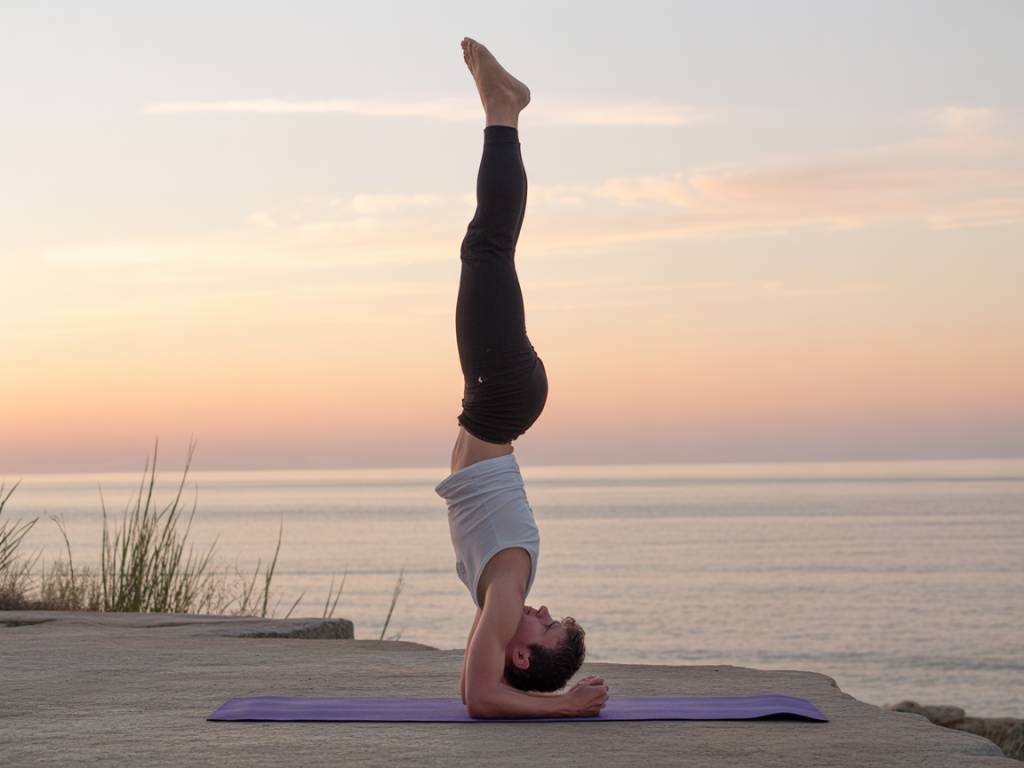 Yoga posture sur la tete : étapes et précautions pour une pratique sécurisée