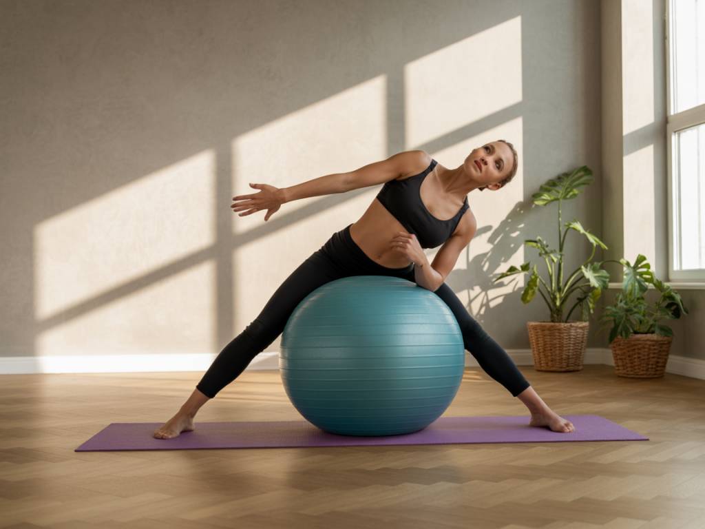 Comment utiliser une stretching ball dans une routine de yoga douce